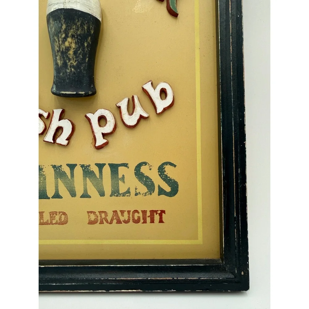 Guinness Dubliner Irish Pub 3D Wall Plaque Sign Bar Man Cave Decor 16x12